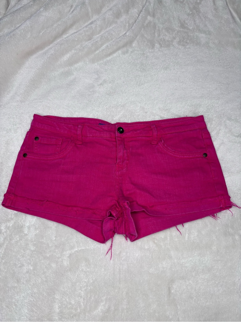 PINK Victoria's Secret Fuchsia Denim Cutoff Shorts